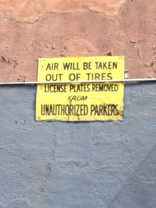 NYC Sign about parking